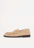 swatch_Sand Suede l'idea ruched leather loafer