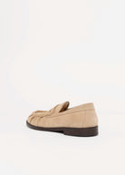 swatch_Sand Suede l'idea ruched leather loafer