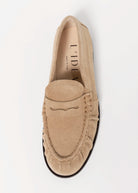 swatch_Sand Suede l'idea ruched leather loafer