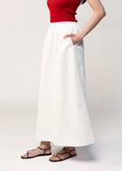 swatch_White cotton midi skirt