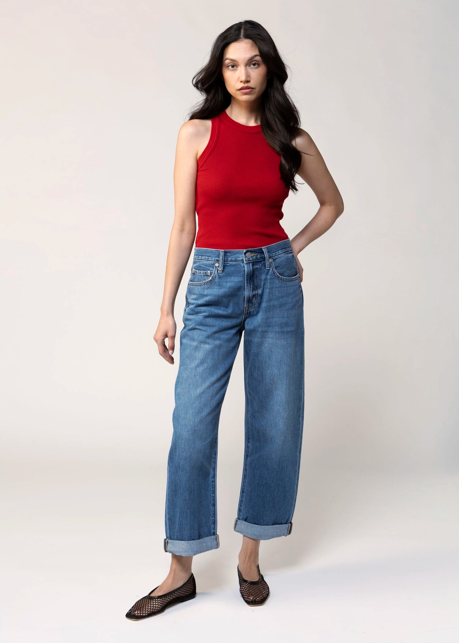 swatch_Denim pistola donny rolled hem boyfriend jean