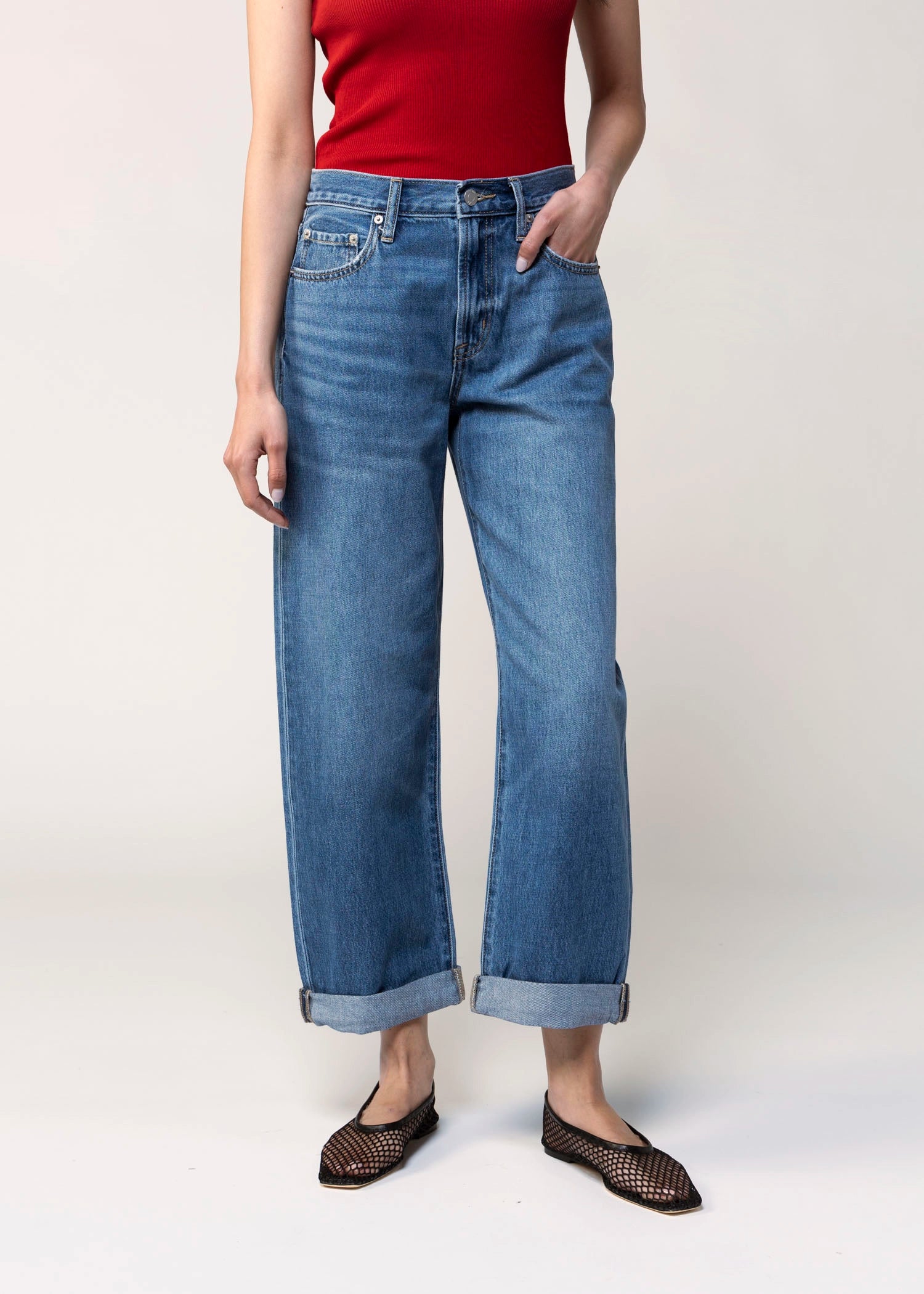 swatch_Denim pistola donny rolled hem boyfriend jean