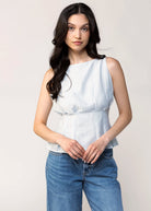 swatch_Blue pinstripe peplum top