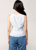 swatch_Blue pinstripe peplum top
