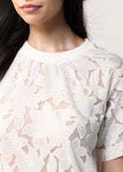 swatch_Off White floral lace t-shirt