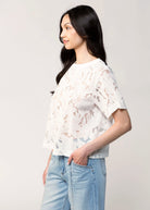 swatch_Off White floral lace t-shirt