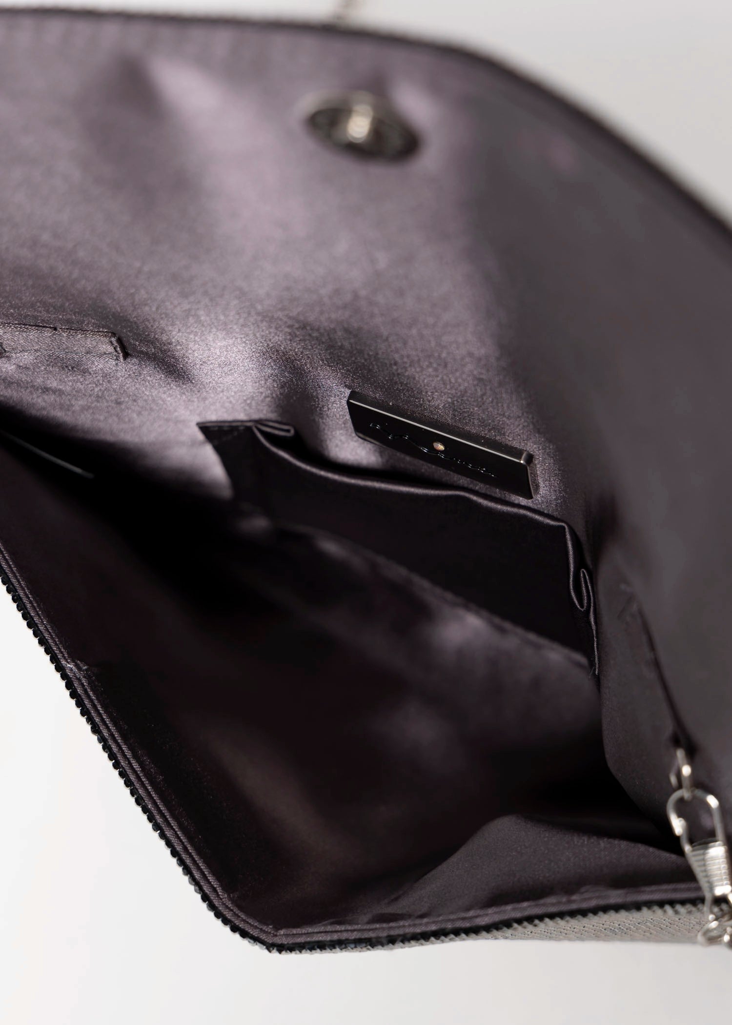 swatch_Gunmetal crystal envelop clutch
