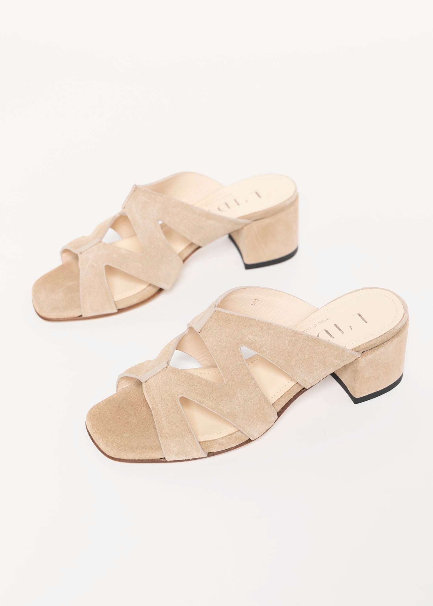 swatch_Sand Suede block heel sandal