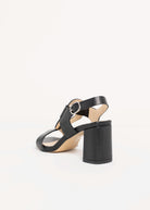 swatch_Black Leather heeled leather sandal