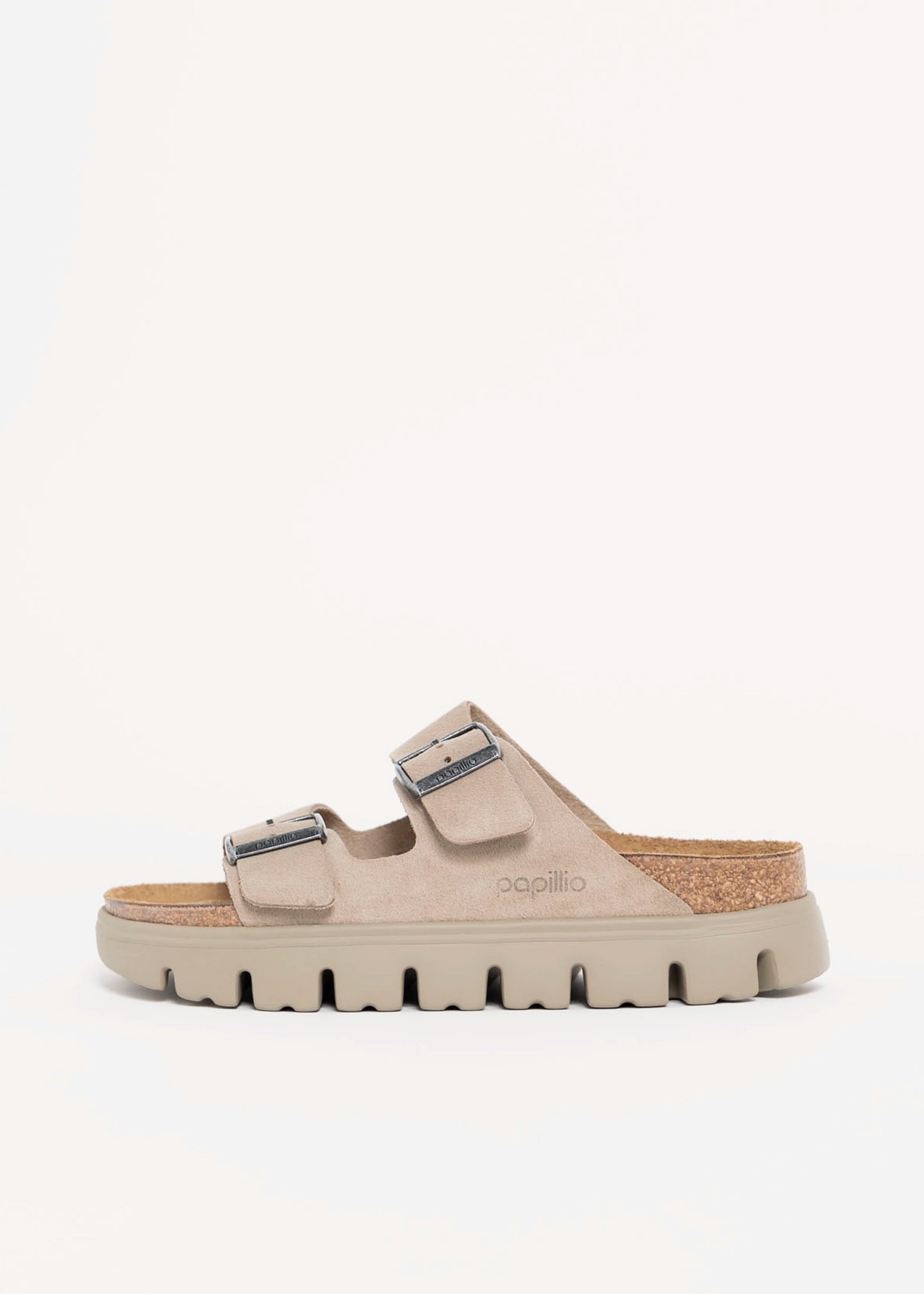 swatch_Taupe Suede birkenstock papillio arizona platform sandal