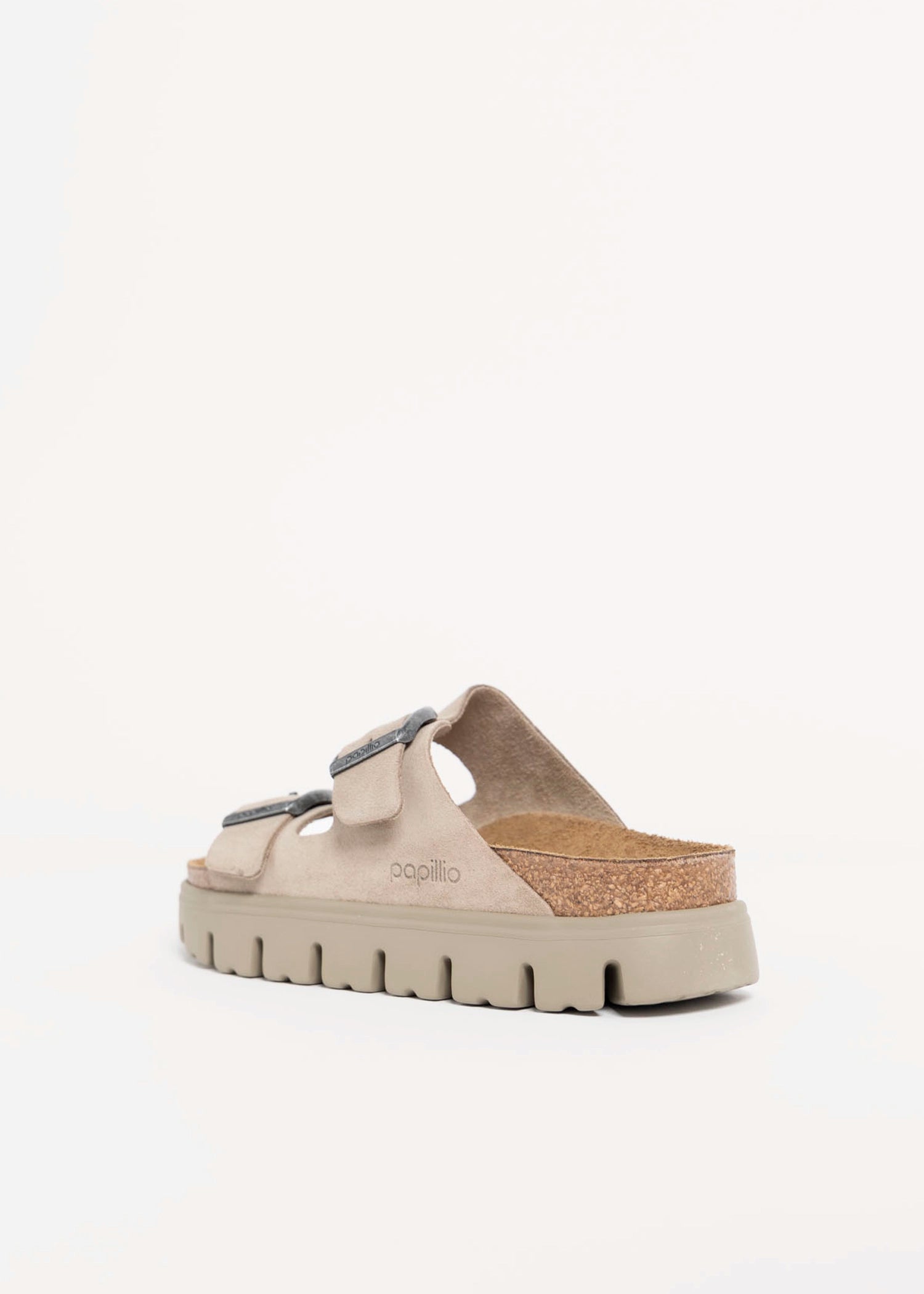 swatch_Taupe Suede birkenstock papillio arizona platform sandal