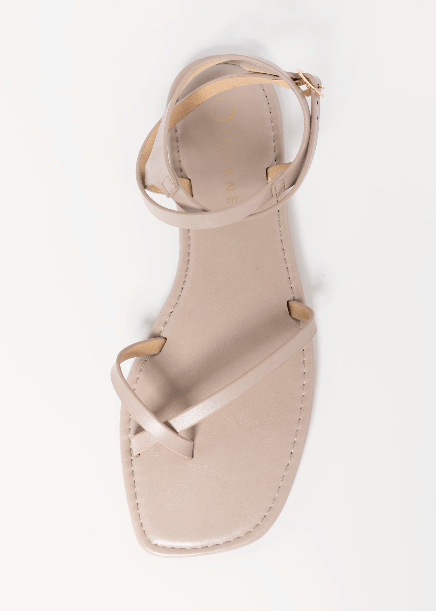 swatch_Taupe vegan leather charra flat sandal