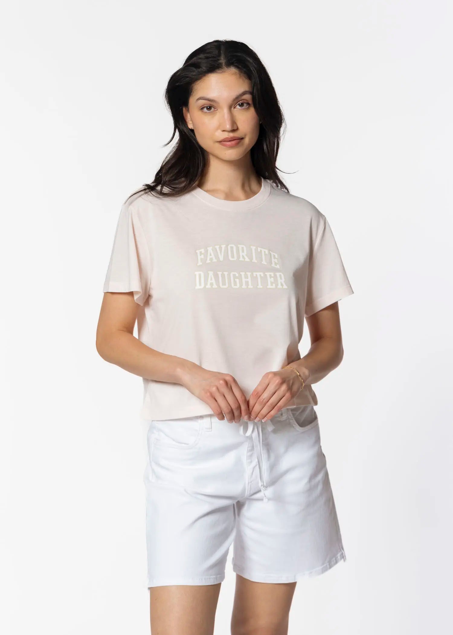 swatch_rose/white cropped collegiate tee apparel