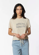 swatch_oak/white cropped collegiate tee apparel