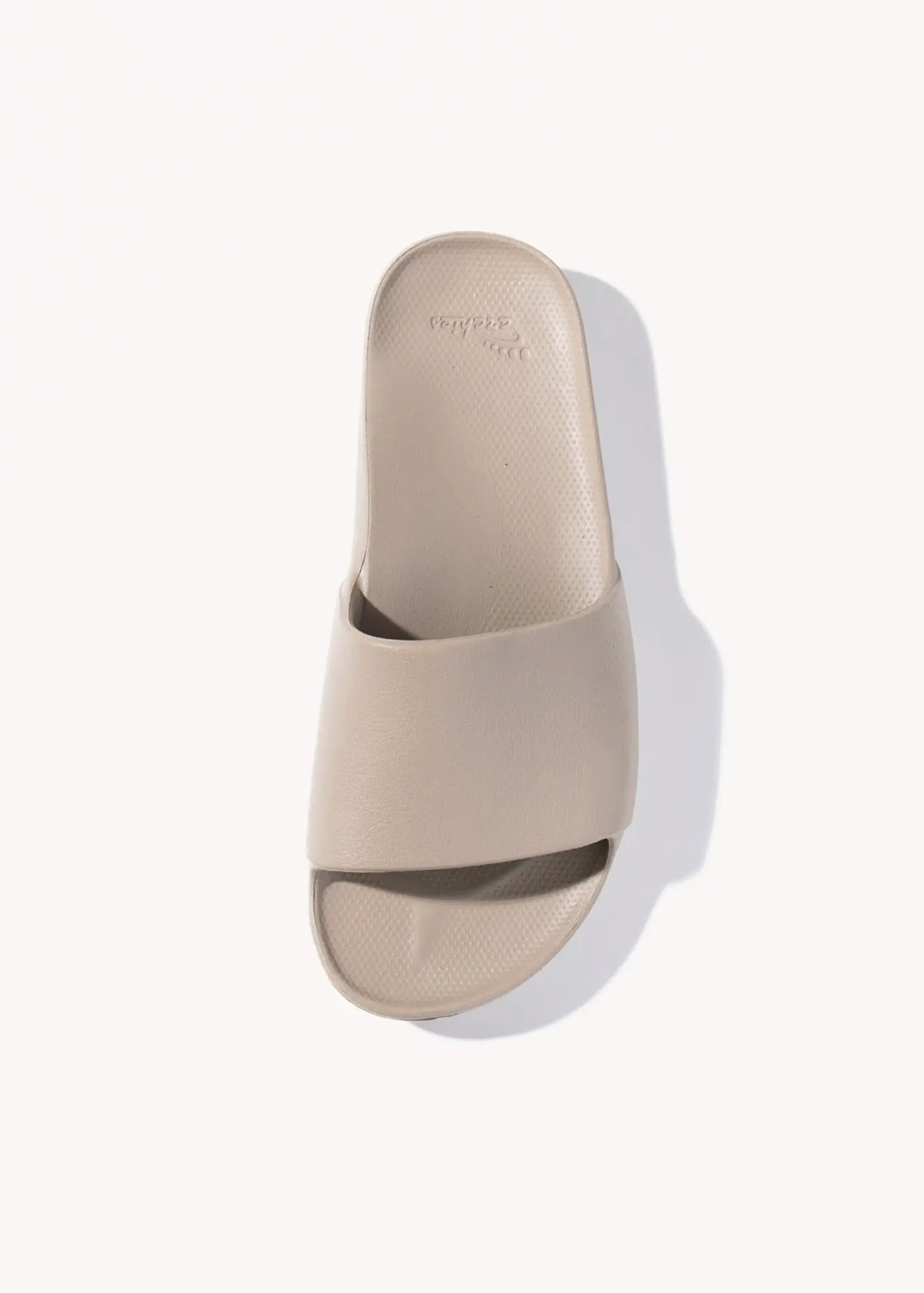 swatch_taupe arch support slides flat sandals