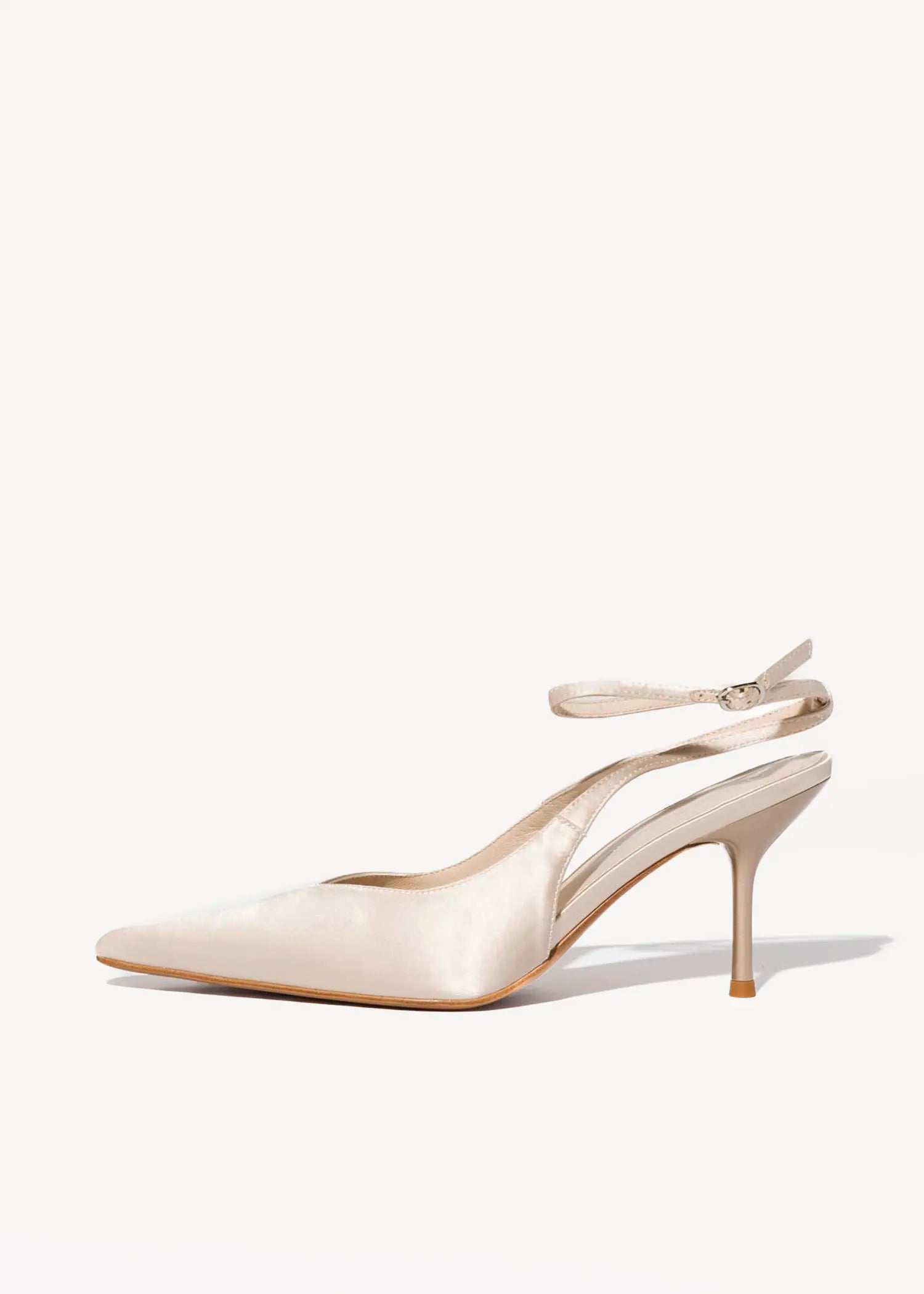 swatch_champagne satin executive slingback pump heels