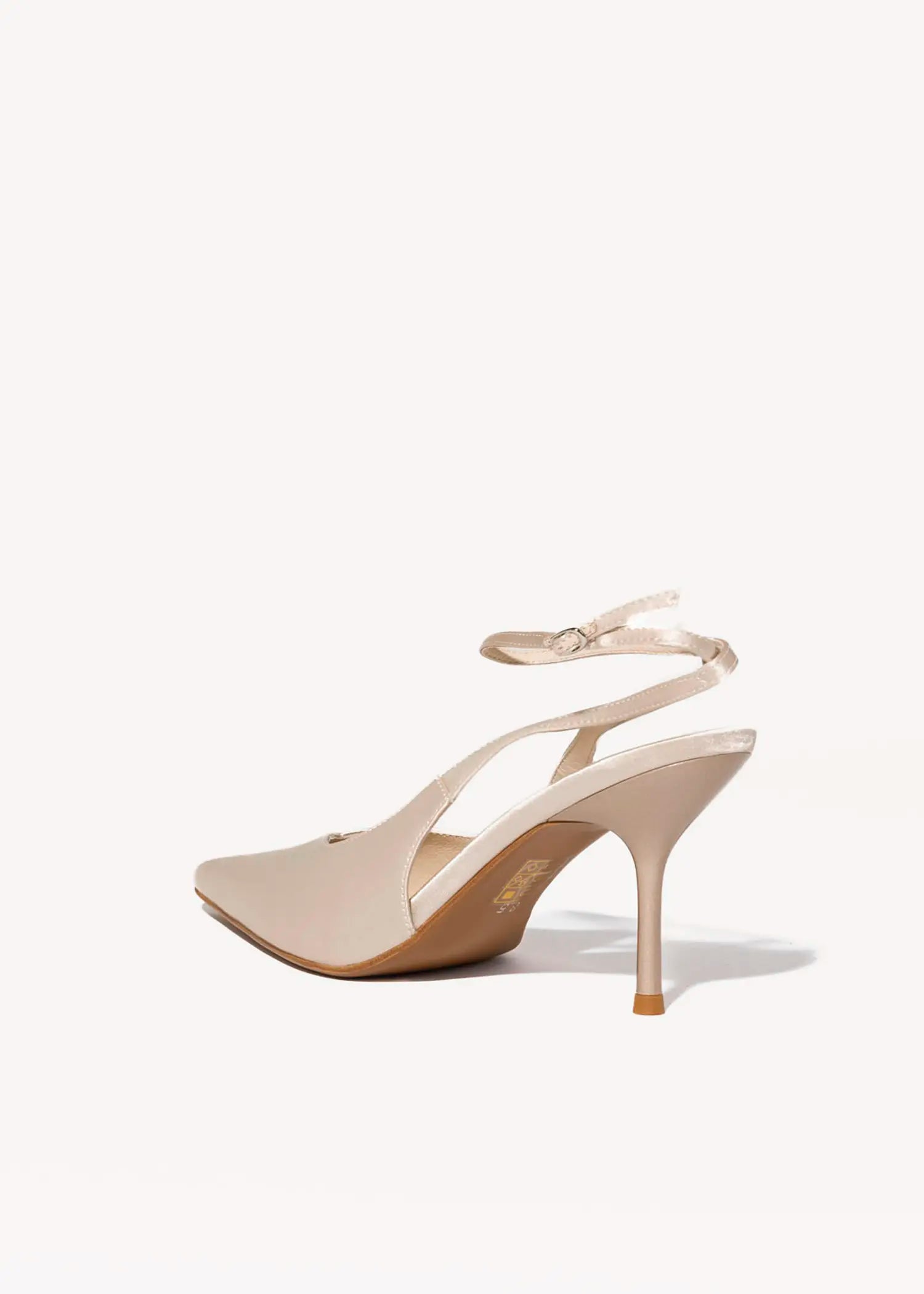 swatch_champagne satin executive slingback pump heels