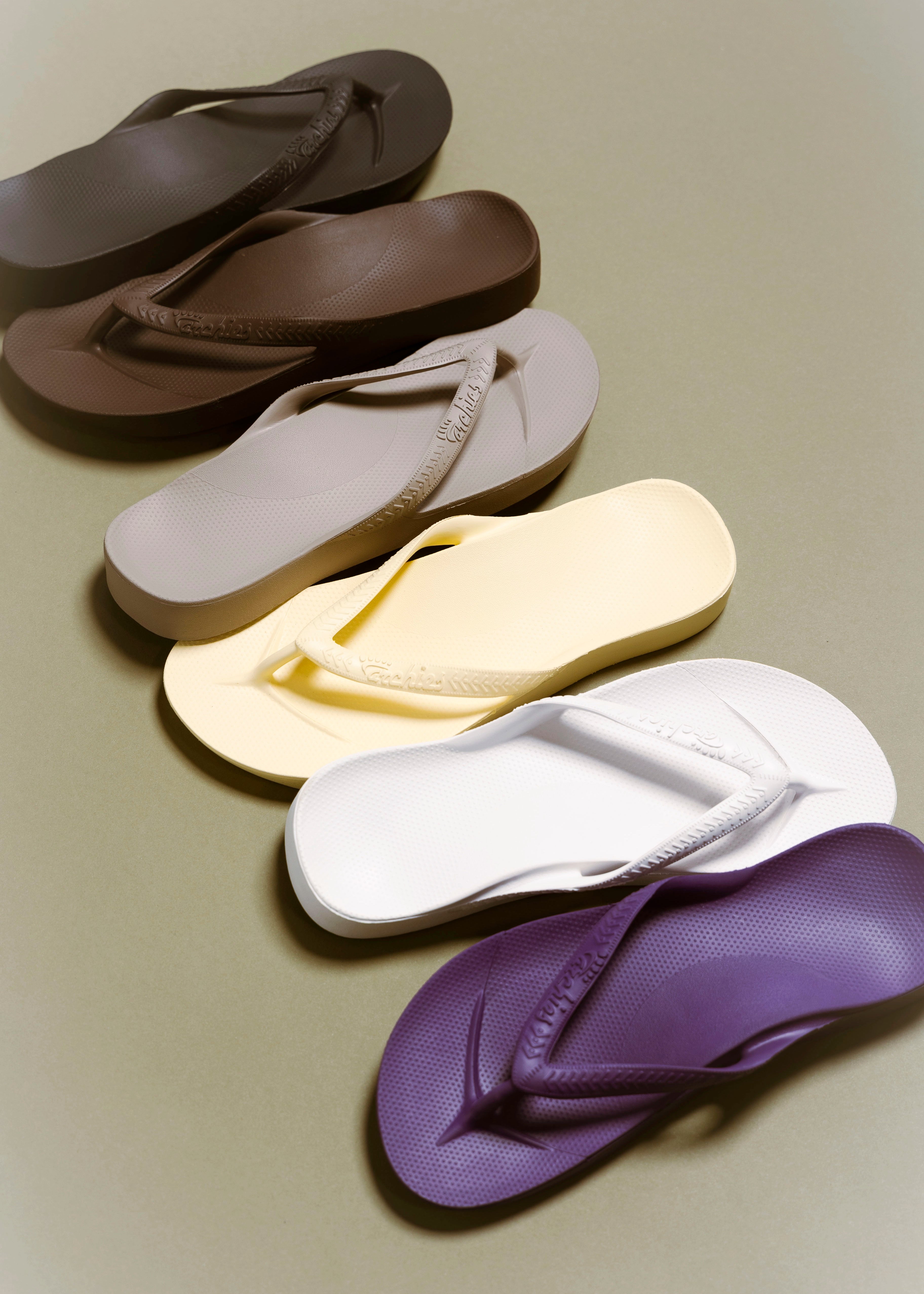 swatch_Brown arch support flip flop flat sandals