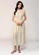 swatch_Taupe linen midi dress