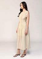 swatch_Taupe linen midi dress
