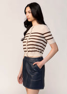 swatch_Oat/Chocolate central park west marlon stripe cardigan