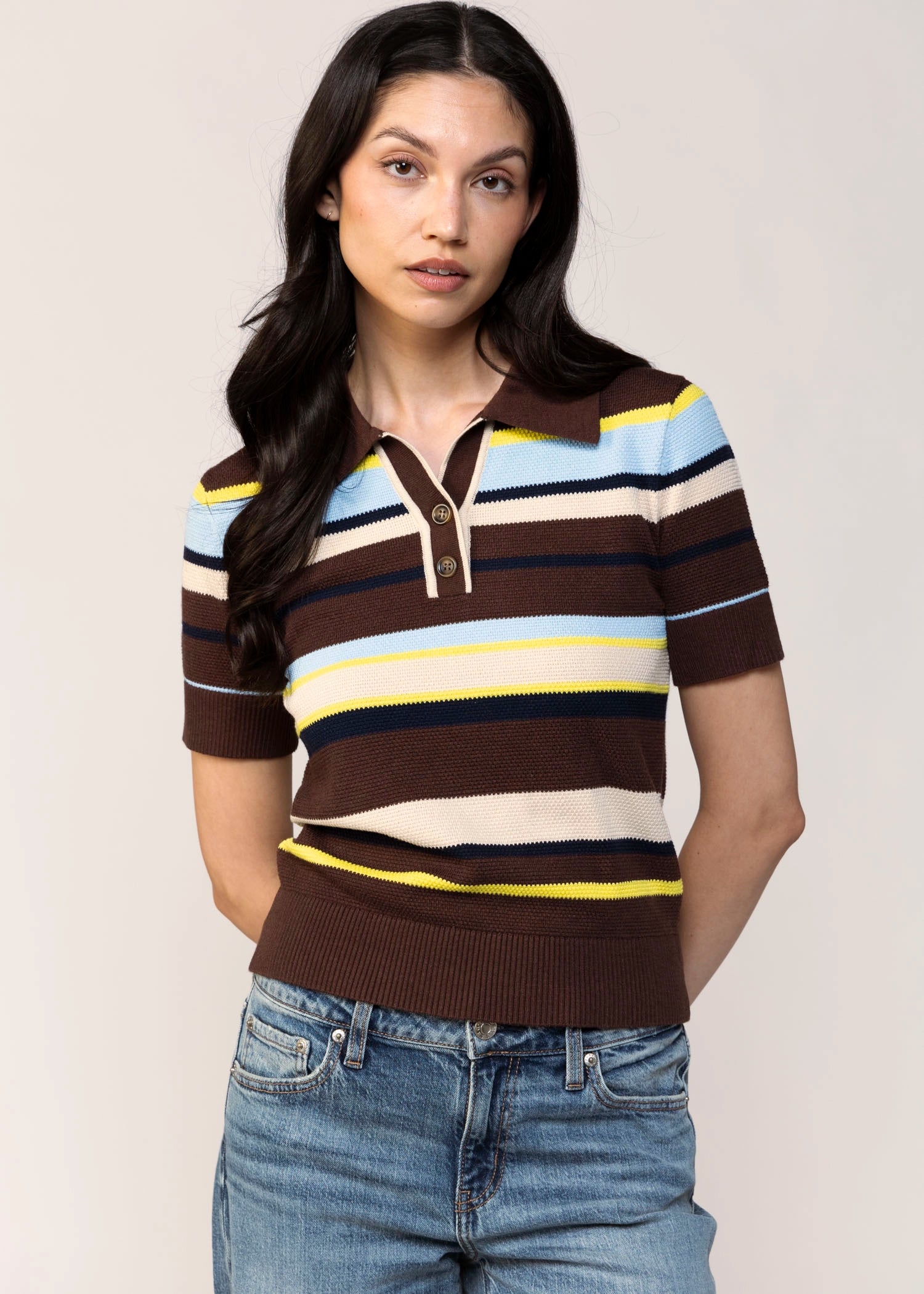 swatch_Brown Stripe central park west marlon polo