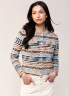 swatch_Brown/Blue central park west marlon cardigan