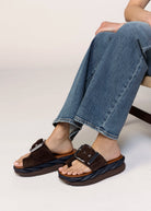 swatch_Chocolate 4ccccees mellow glow platform sandal