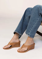 swatch_Tan Leather tony bianco swift thong wedge sandal