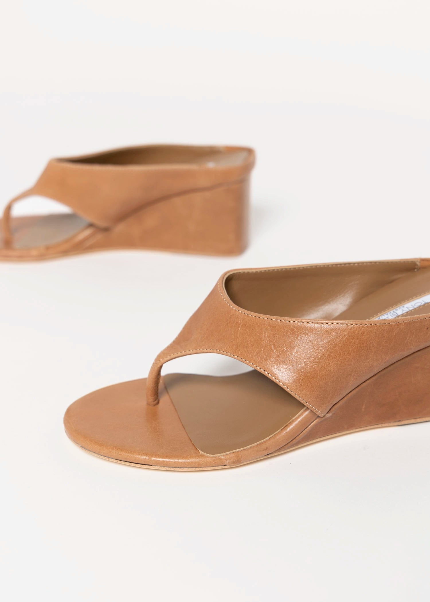 swatch_Tan Leather tony bianco swift thong wedge sandal