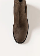 swatch_Chocolate Suede Heeled chelsea boot