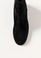 swatch_Black Suede heeled chelsea boot