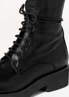 swatch_Black Leather combat boot
