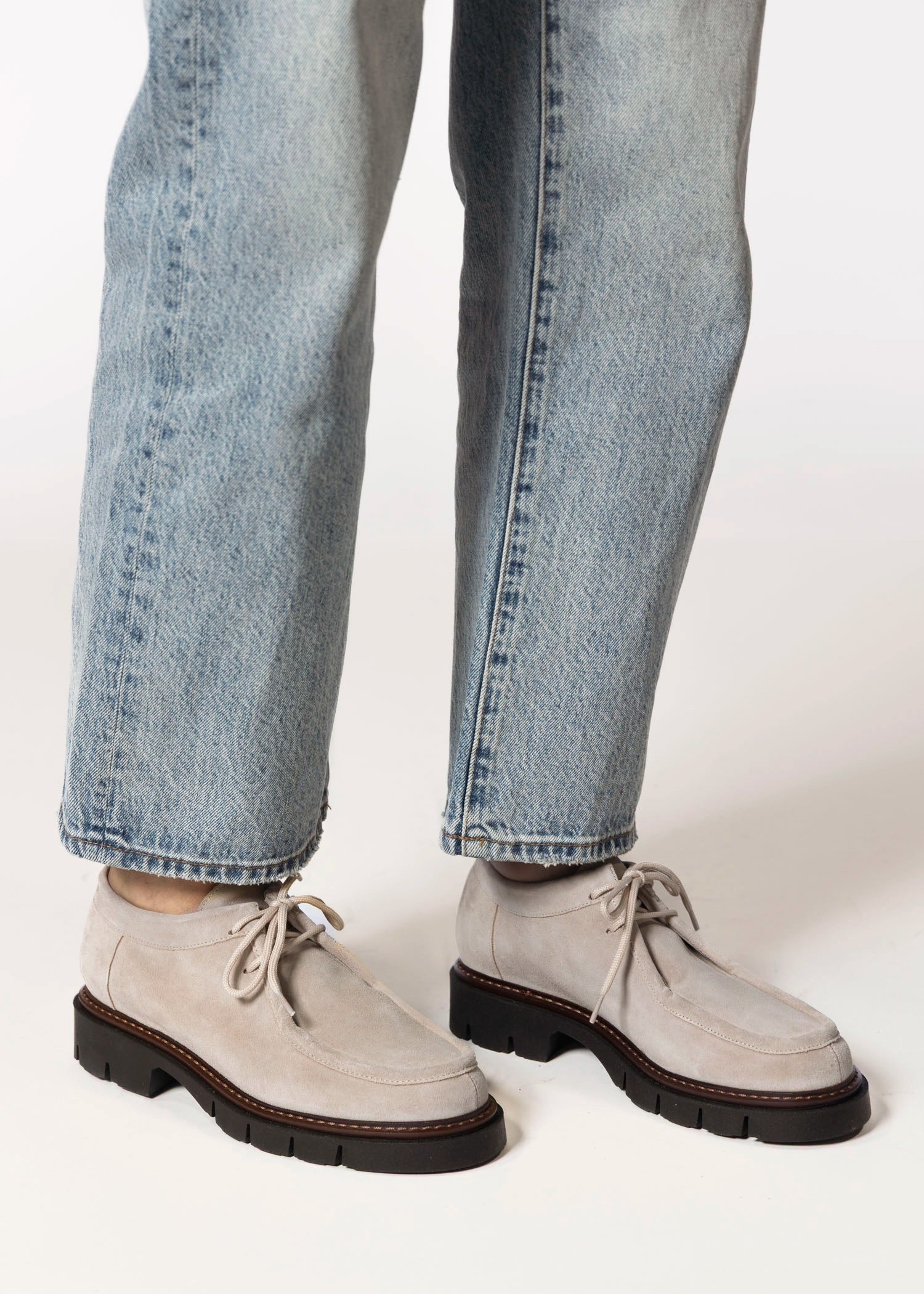 swatch_Taupe Suede wallabe loafer