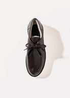 swatch_Dark Brown Leather Shearling line wallabe