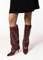 swatch_Bordo Patent fold over dress boot
