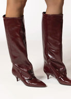 swatch_Bordo Patent fold over dress boot