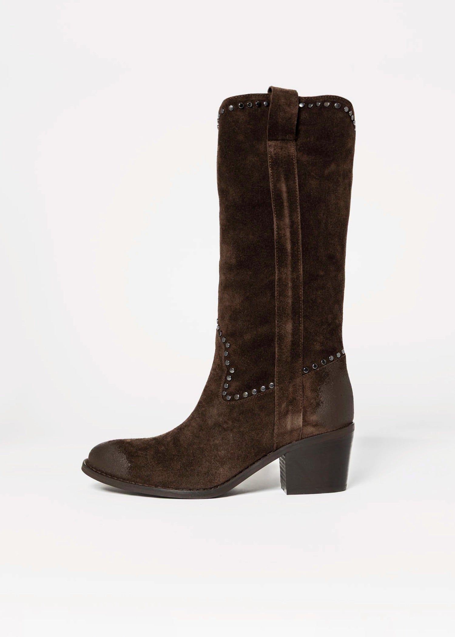 swatch_Chocolate Suede tall western boot
