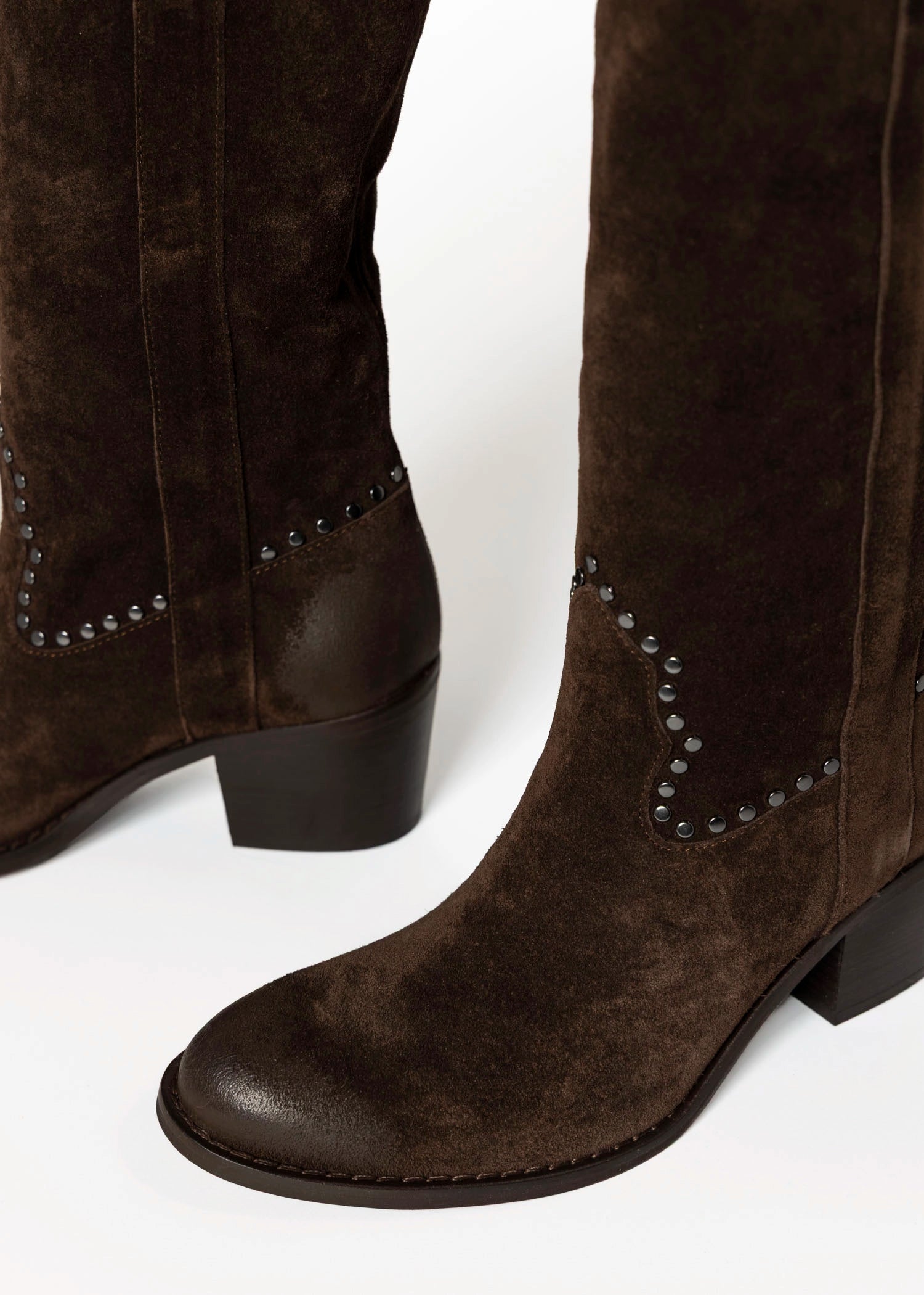 swatch_Chocolate Suede tall western boot