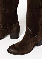 swatch_Chocolate Suede tall western boot