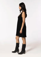 swatch_Black Suede tall western boot