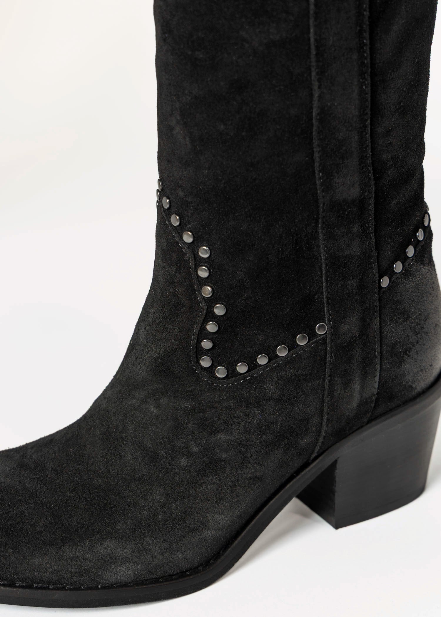 swatch_Black Suede tall western boot