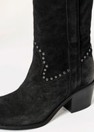 swatch_Black Suede tall western boot