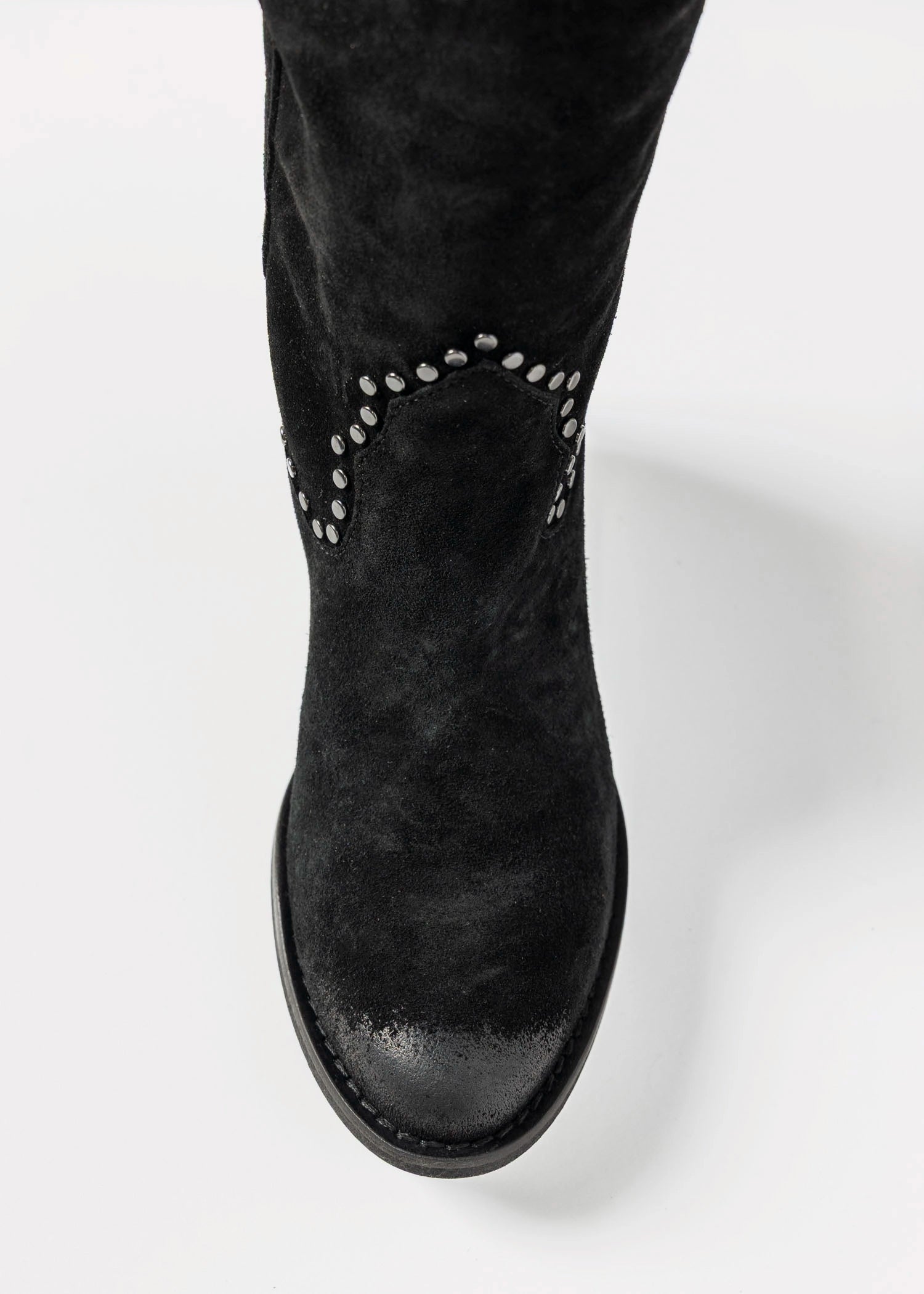 swatch_Black Suede tall western boot
