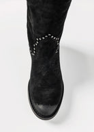 swatch_Black Suede tall western boot