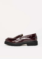 swatch_Wine Patent classic penny loafer