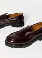 swatch_Wine Patent classic penny loafer