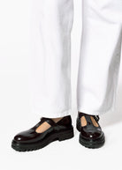 swatch_Wine leather lug sole mary jane