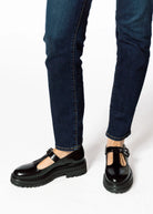 swatch_Black Leather lug sole mary jane