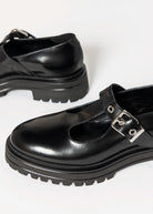 swatch_Black Leather lug sole mary jane